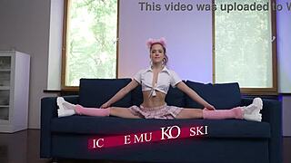 Flexible Teen Babe Takes First Piss and DPP Hardcore