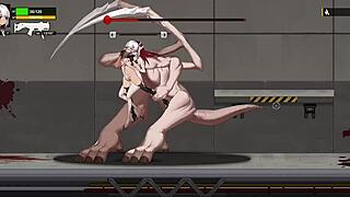 I have big tits and get fucked hard in the ass with cum from big cocks during this anime game.