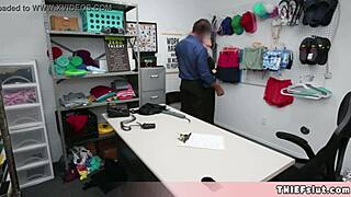 Cute muslim chick tried to conceal stolen stuff under her clothes?