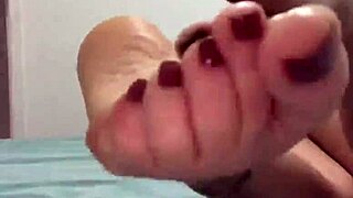 sexy latina shows off her feet