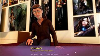 i peeped on my stepmom in the bathroom naked, her huge tits and big ass on display.