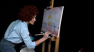 Big tits milf Ryan Keely cosplays as Bob Ross and gets horny 😏
