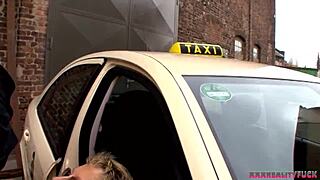 HORNY MILF FUCKS stranger in TAXI!