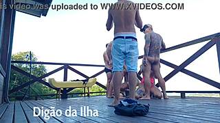 i'm loving this wild balcony bang with curvy redhead amateurs