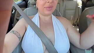 Uber driver reacts when I flash my big ass in the car!