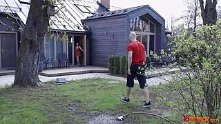 hottie mileva seducing that hot bald guy