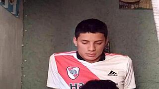 Soccer Player Gets Masturbated and Blowjob