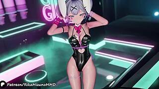 ibuki dances sexy, undressing with rabbit toy! 😊