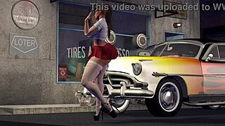 Hot Rod Dancer Alexxa Shakes Her Ass In 3D Cartoon