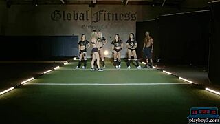 Sexy Black Teen Strips for Intense Gym Workout Session!