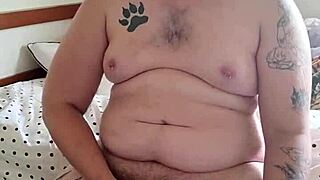 Fat Gay Dog Jerking Off To Relax