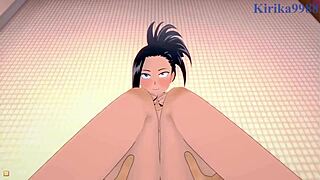 momo yaoyorozu and kyoka jiro in my hero academia hentai