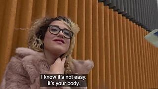 Spanish Shaved Pussy Nailed Outdoors by Public Agent