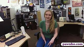 lovely blonde gets railed by pervert pawn guy, spied with hidden cam, sucking monster cock