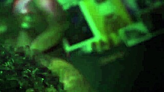 Ebony babe fucks big black cock camera man.