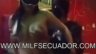 The milf grows bored of her old cuckold routine and seduces a young fan for wild fucking.