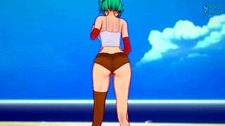 Bulma is caught masturbating in kame house - dragon ball, oh no!