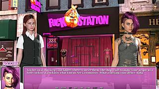 Hot ebony teacher denise dominates in summer city