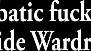 acrobatic doggystyle fucking black amateur's pussy inside wardrobe