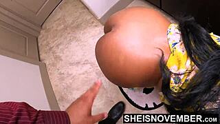 stepdad checking out stepdaughter's ass before doggystyle