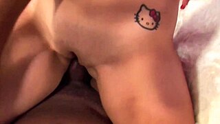 HORNY LITTLE 18+ BLACK COCK WHORE GETS POV