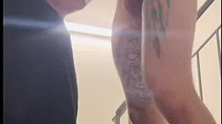 saw guy jerking off, joined in with blowjob?