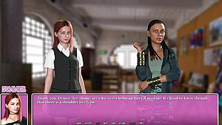 Hot ebony teacher denise dominates in summer city