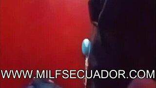 The milf grows bored of her old cuckold routine and seduces a young fan for wild fucking.