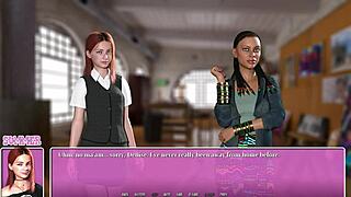 Hot ebony teacher denise dominates in summer city