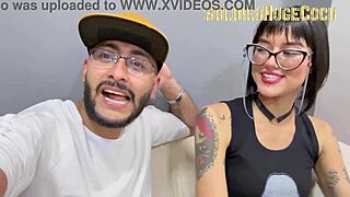 Beautiful Tattooed Girl's Porn Debut with Incredible Deepthroat Blowjob