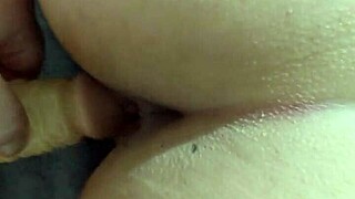 i'm fucking my wife hard with a dildo in doggy style