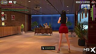Oiled model dances in fashion business game