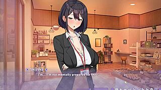 i caught my boss masturbating to my giant cock in summer clover harem hentai game ep 4.