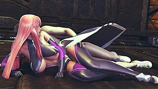 3D animated hentai featuring tight pussy creampie and facial