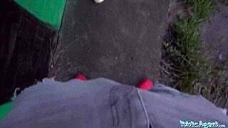 She's masturbating in public and needs a big cock