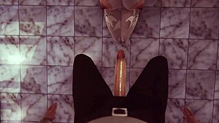 3D anime hentai with wild sex on space station