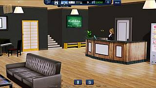 A visual novel and a PC gameplay experience with a harem theme in a hotel setting