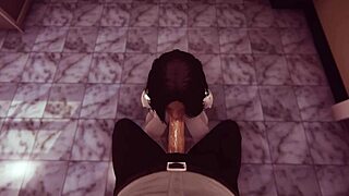 3D anime hentai with wild sex on space station