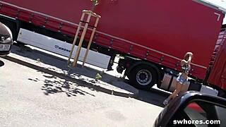 Street Bitch Sucks and Fucks Doggy-Style for Cash with Cum on Ass POV.