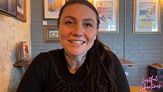 Seduced by Piss Slut Ex, Fingering Her Brunette Pussy Bent Over on Toilet for Orgasm