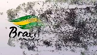 Blonde pornstar sits on akillies black's cock.