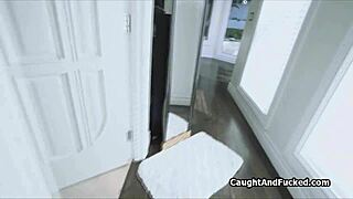 On room mates fat cock in bathroom pov blowjob with teen 18+