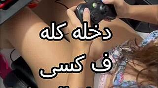 My friend's husband held his monster cock while eyeing my ass, then he fucked my pussy and creampied me