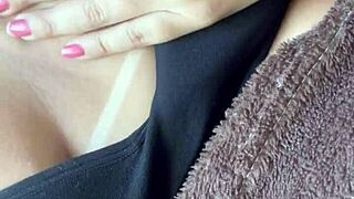 Wife sends video of lover sucking her big natural tits