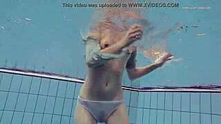 Tiny ass in a dress called Nastya with tight pussy