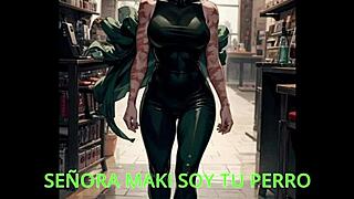 i'm maki zenin dominating you with joi for femboy sissy in spanish