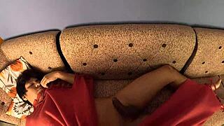 First anal for Daniel on couch screaming name during creampie