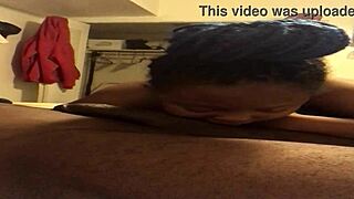 crazy homeless amateur, uh, suckin’ dizzick on bed like wild!