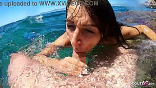 German Fit Teen Josy Enjoys Real Amateur Beach Sex on Holiday Trip