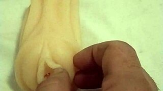 Anime girl fingers and assfucks artificial pussy in solo masturbation